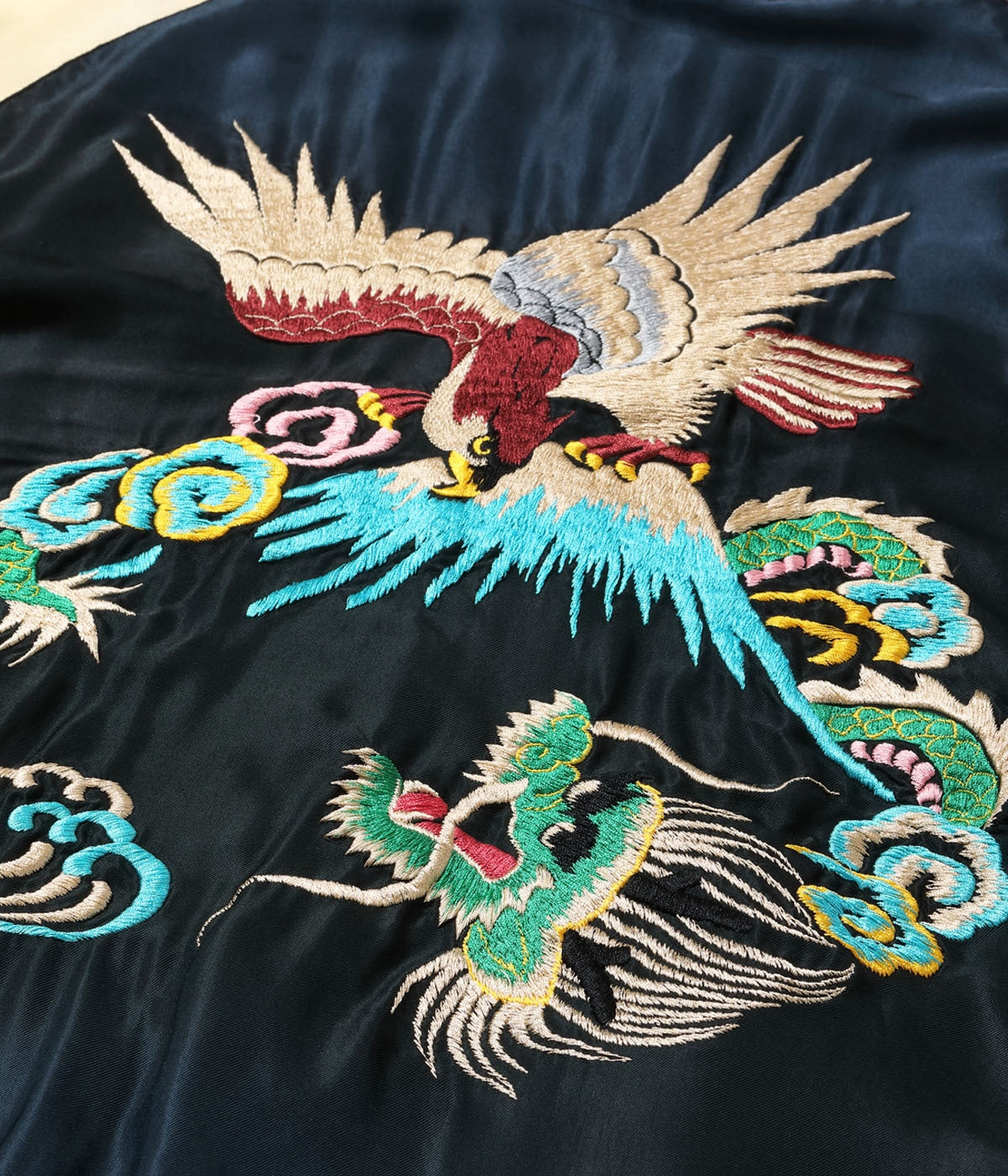 Early 1950s Style Acetate Souvenir Jacket “EAGLE & DRAGON” × “GREEN DRAGON” (AGING MODEL)