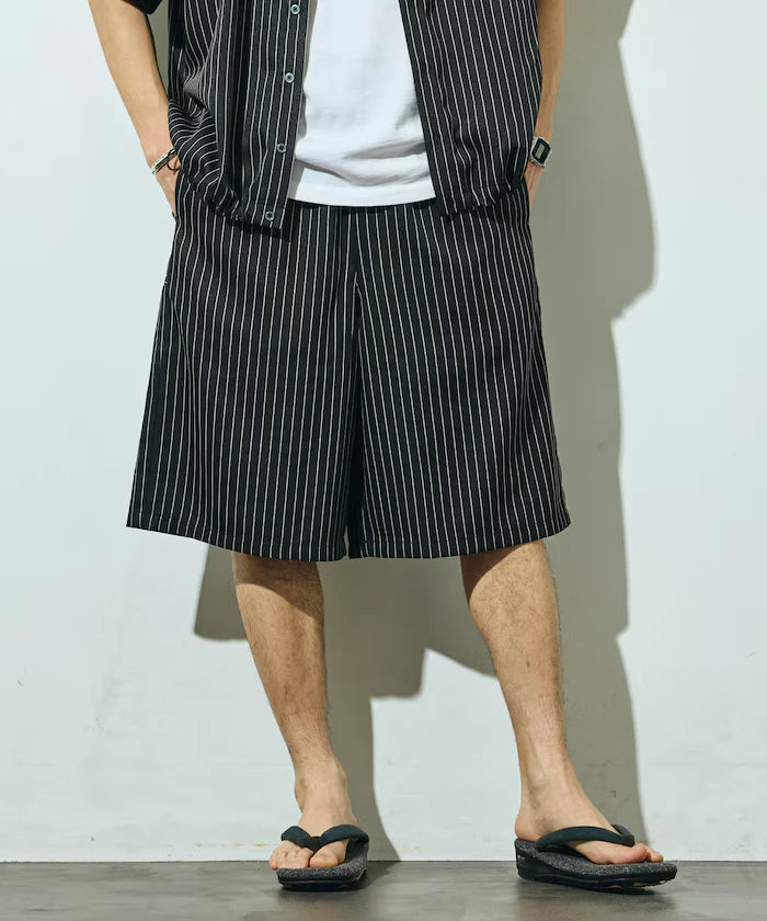 Stripe Easy Wide Shorts / Compatible with Setup