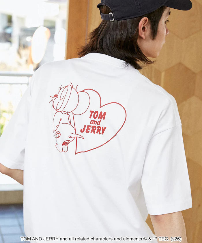 <Functional Material> TOM AND JERRY Heart Graphic T-Shirt Limited Edition