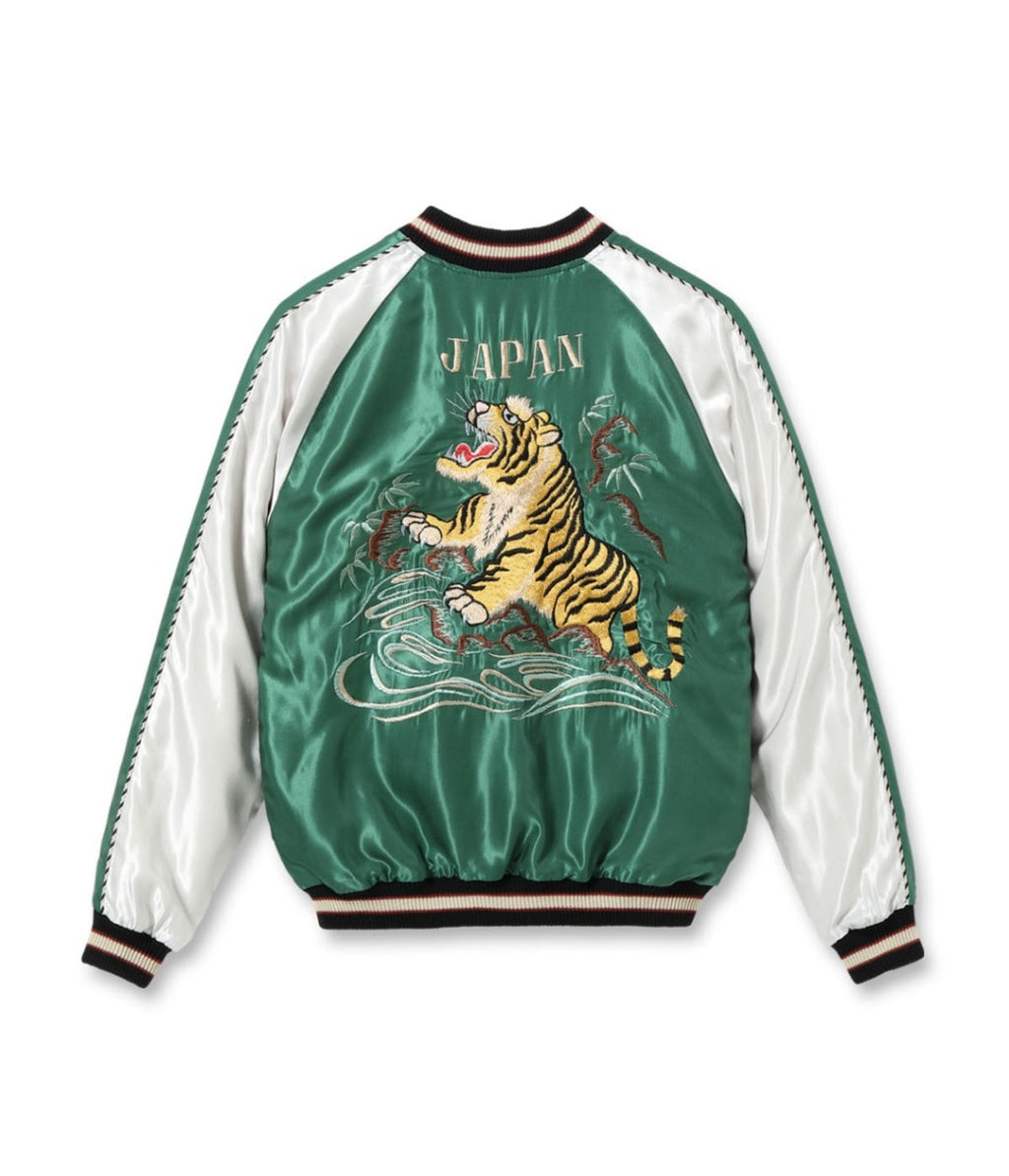 Early 1950s Style Acetate Souvenir Jacket “ROARING TIGER” × “JAPAN MAP”
