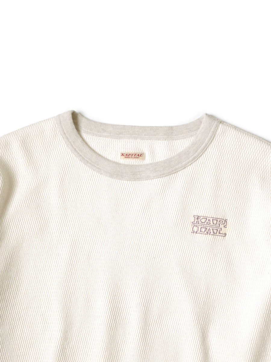 Waffle Jersey Small Flower pt 2TONE Long T (KAPITAL Embroidery)