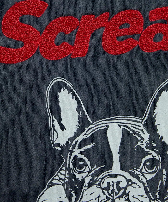 Sagara Embroidery French Bulldog Fleece-Lined Hoodie Limited Edition