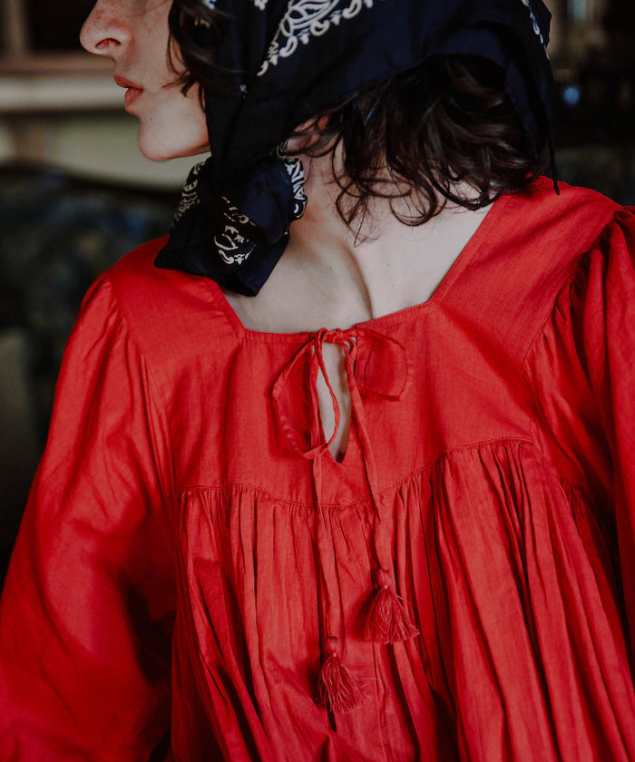 India Square Neck Frilled Dress