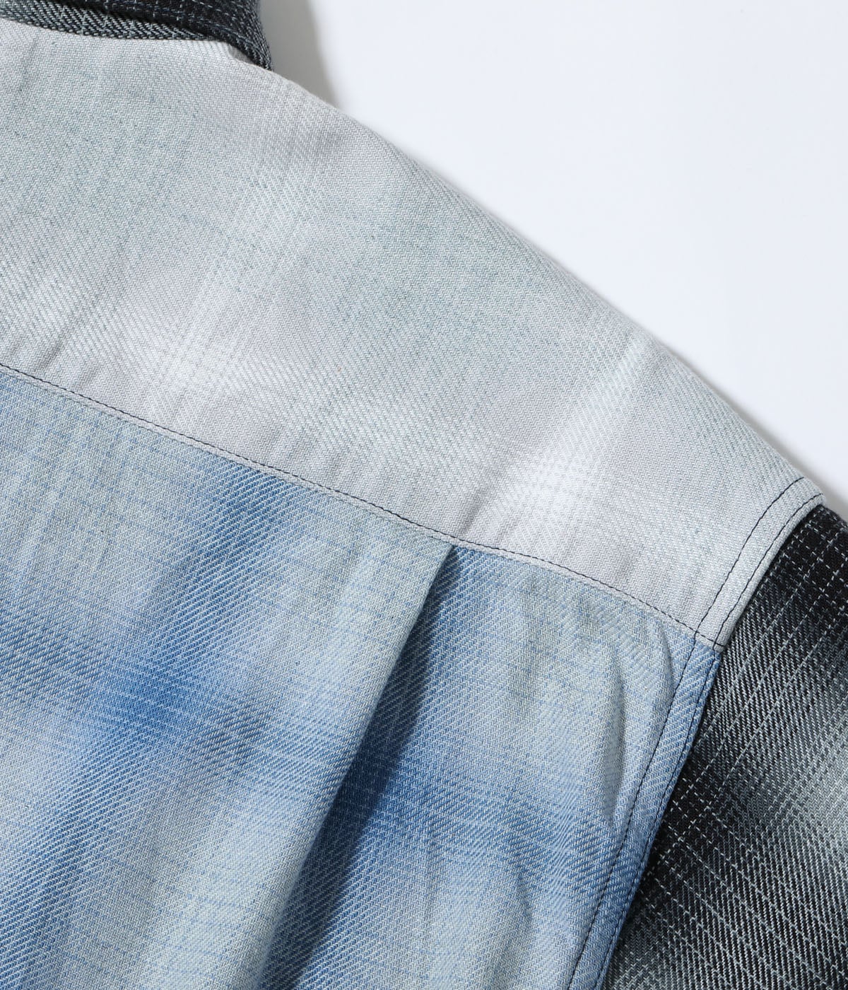 INDIGO OMBRE CHECK CRAZY WORK SHIRT