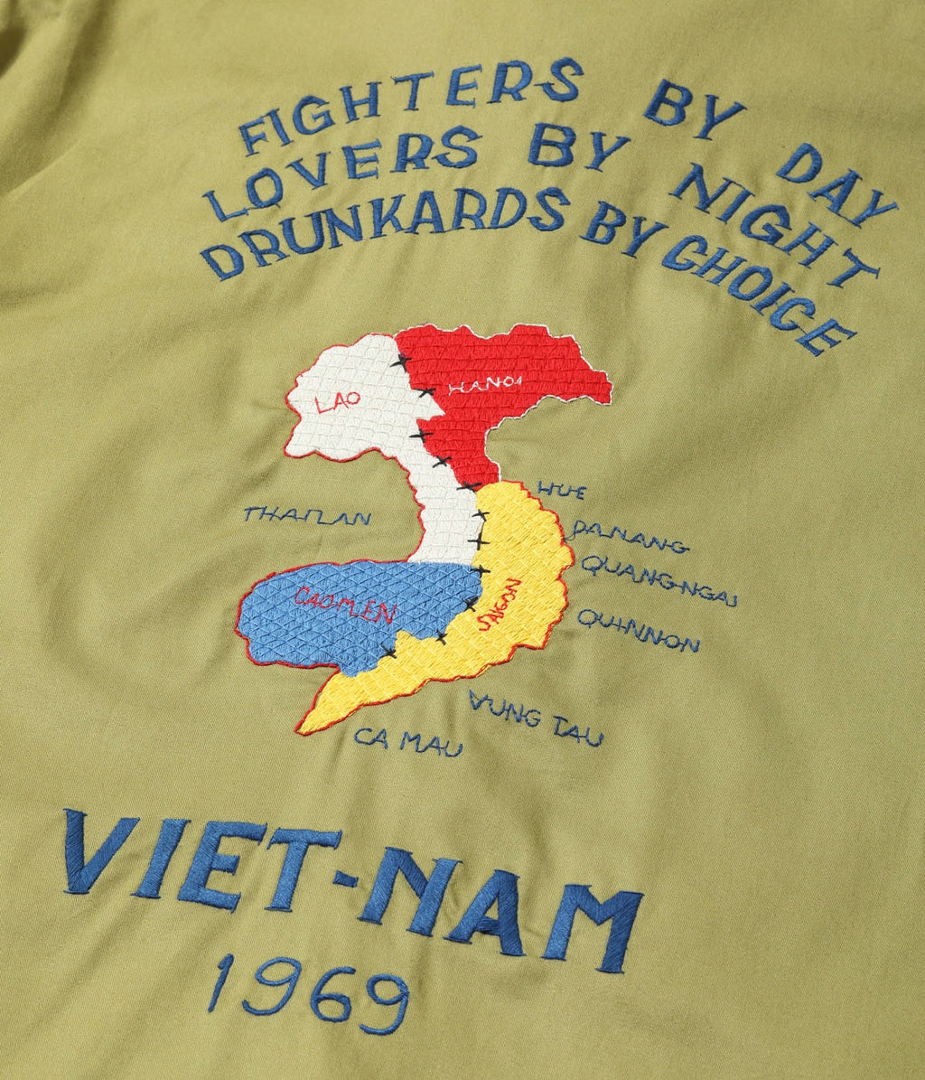 Late 1960s Style Cotton Vietnam Jacket “VIETNAM MAP”