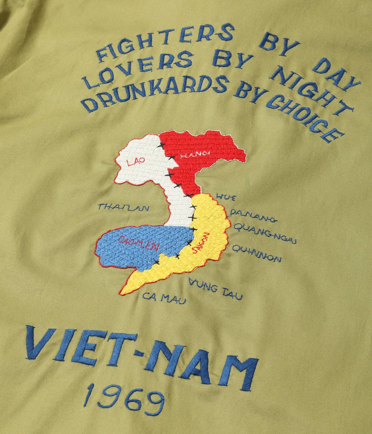 Late 1960s Style Cotton Vietnam Jacket “VIETNAM MAP”