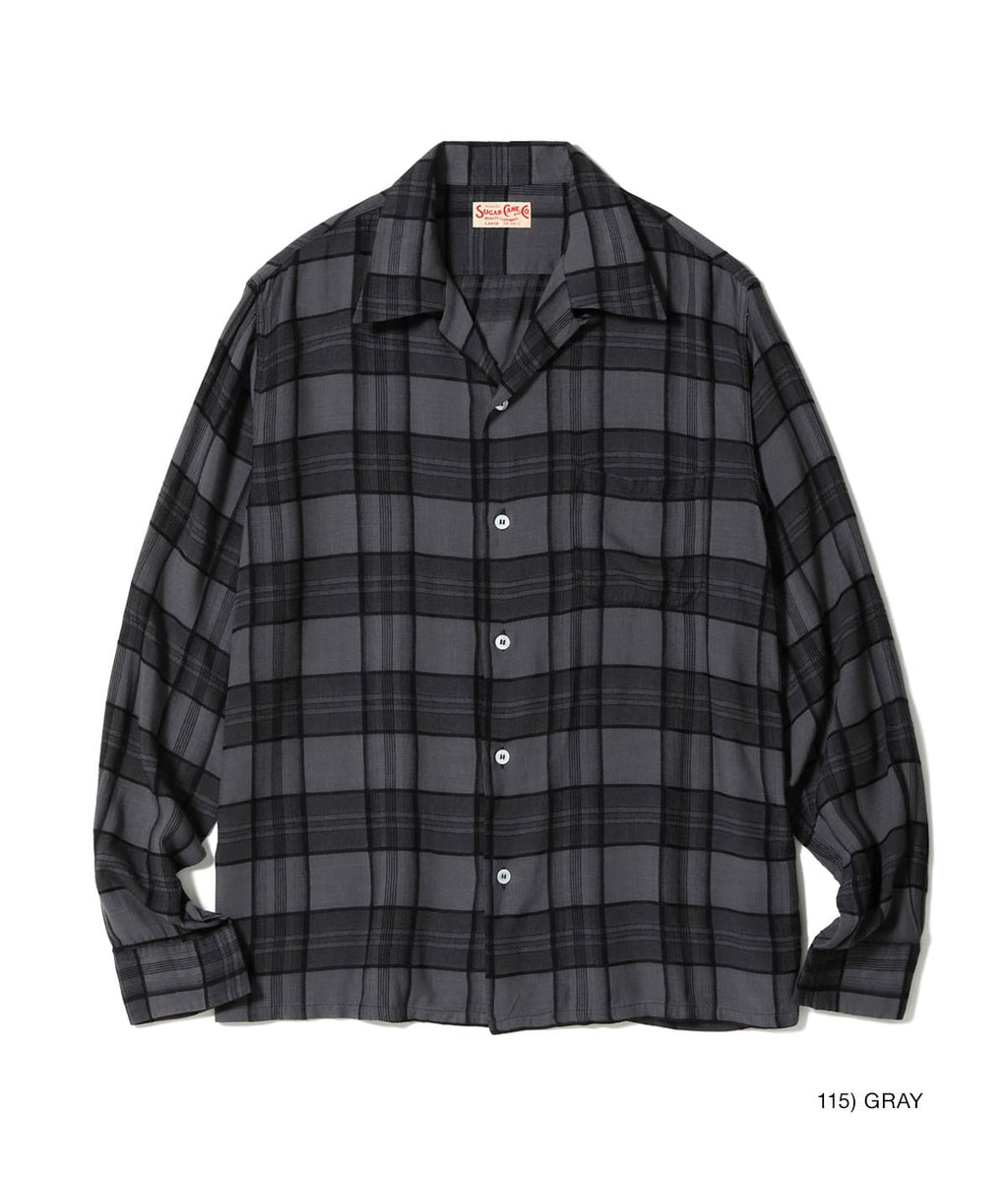 RAYON DOBBY CHECK OPEN SHIRT
