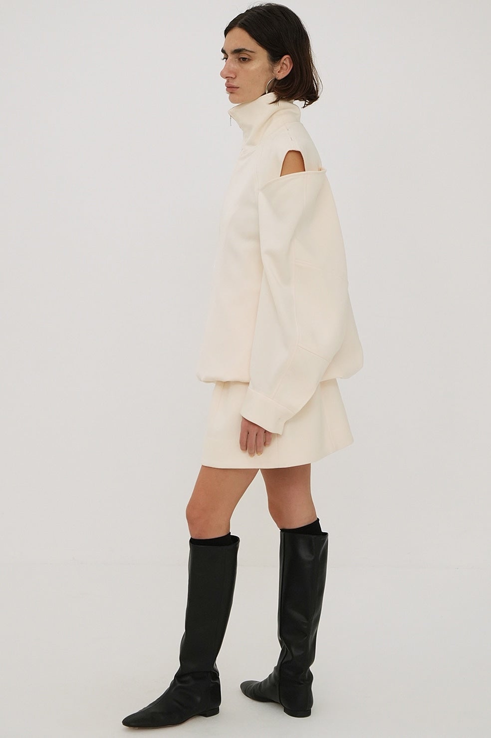 2WAY OFF SHOULDER MODE JERSEY TOPS