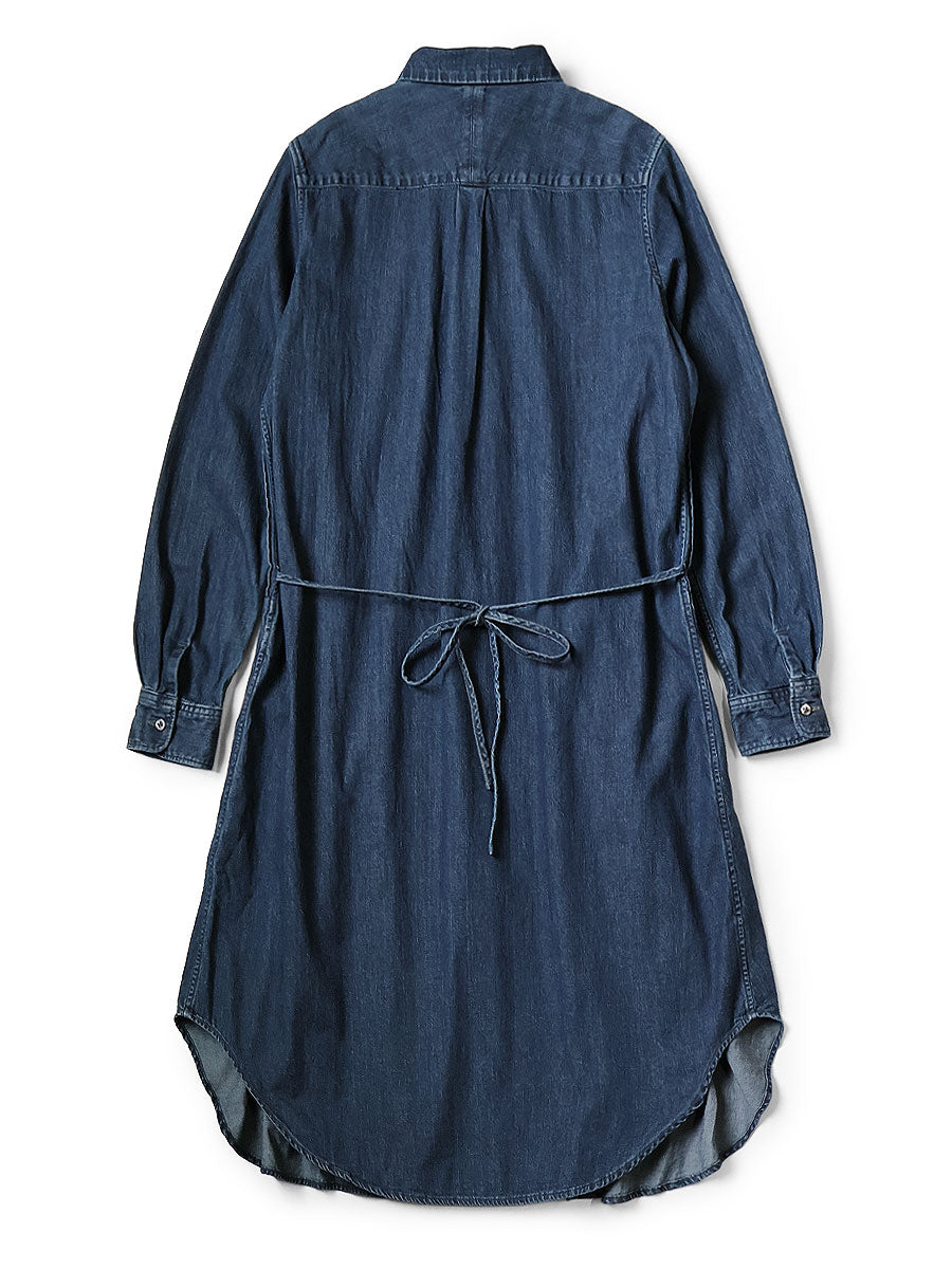 Shirt Denim Pintuck Shirt Dress
