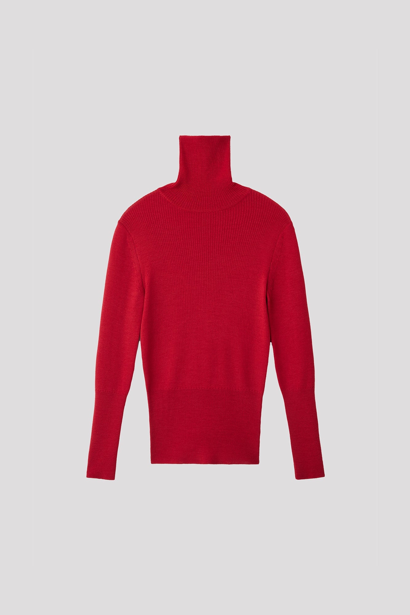 WOOL RIB HIGHNECK TOP
