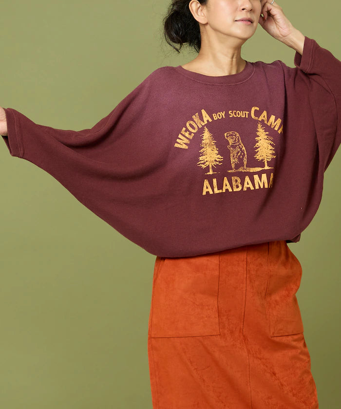 Fade Print Dolman Sweat