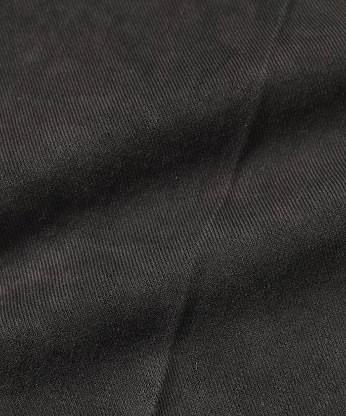 Fade processing cotton tuck wide pants