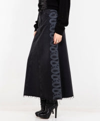 Snake Loop Remake Denim Skirt