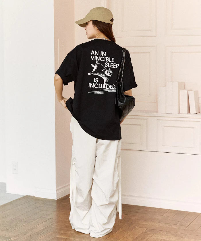 VINCIBLE SLEEP Cat Print T-Shirt Limited Edition