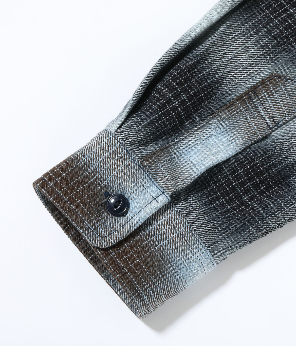 INDIGO OMBRE CHECK CRAZY WORK SHIRT