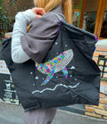 F.Whale(Flower Pattern Whale）L#01 BLACK-301154