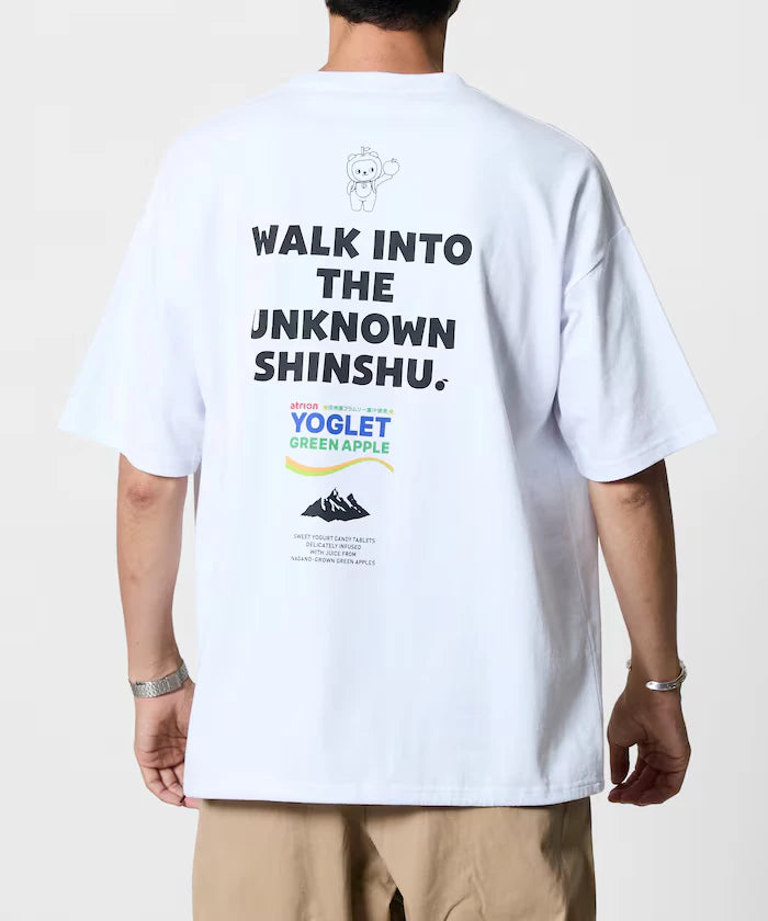 Arukuma X Yoguret X FREAK'S STORE Relax Fit Back Print Hem Code Crew Neck T-Shirt