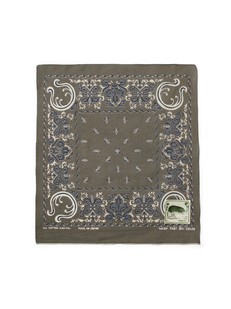 fastcolor selvedge bandana (ANTLER NAJA) 15x15
