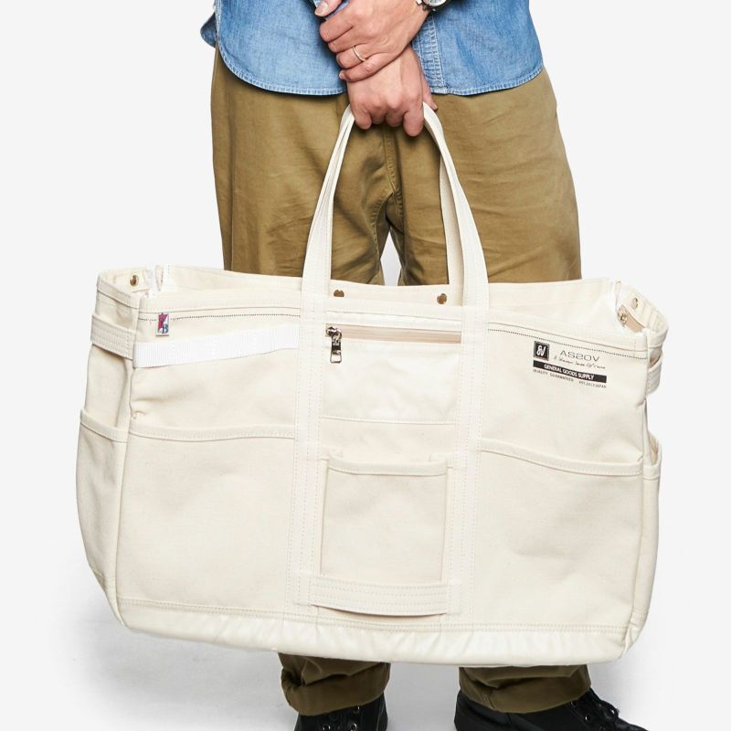 ALBERTON CANVAS TOTE sizeM/BEIGE