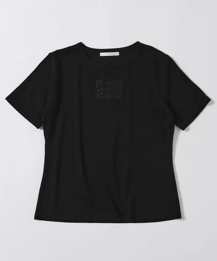 Lace Applique Cotton Modal T-Shirt