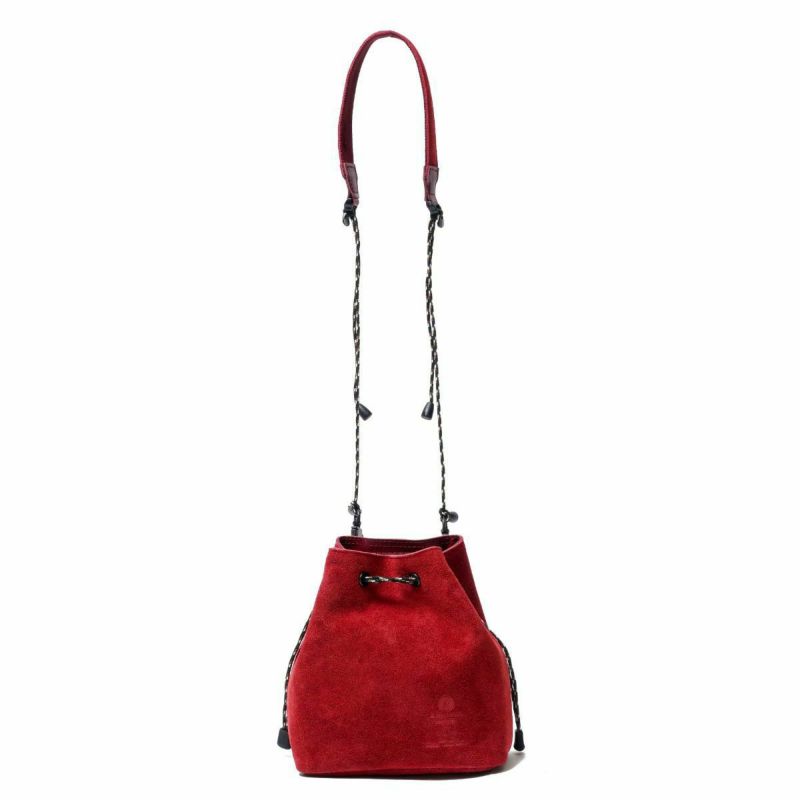 WATER PROOF SUEDE MINI DROW STRING SHOULDER/WINE