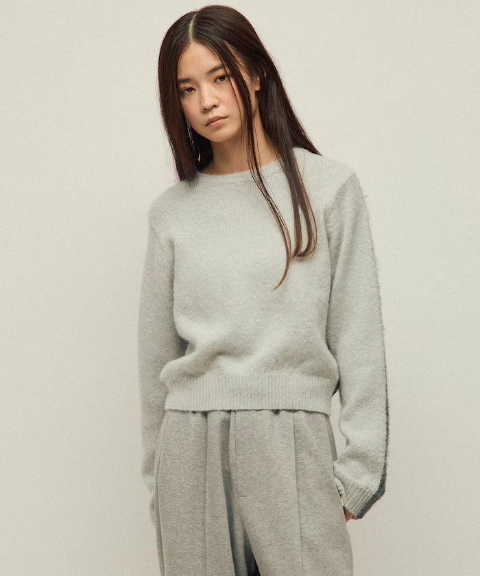 Alpaca Blend Bicolor Knit Pullover