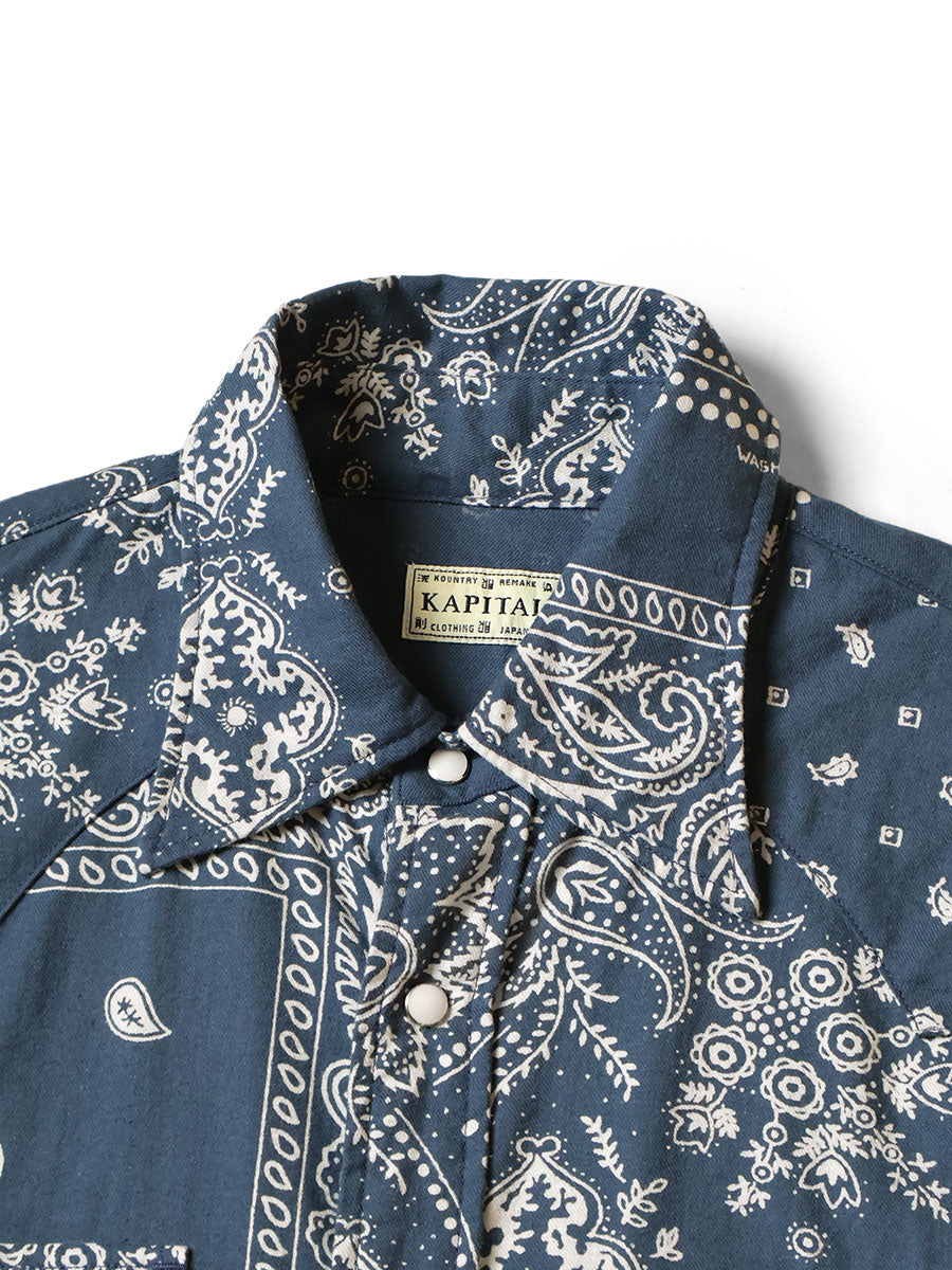 Viera Bandana Pattern Husky Western Shirt