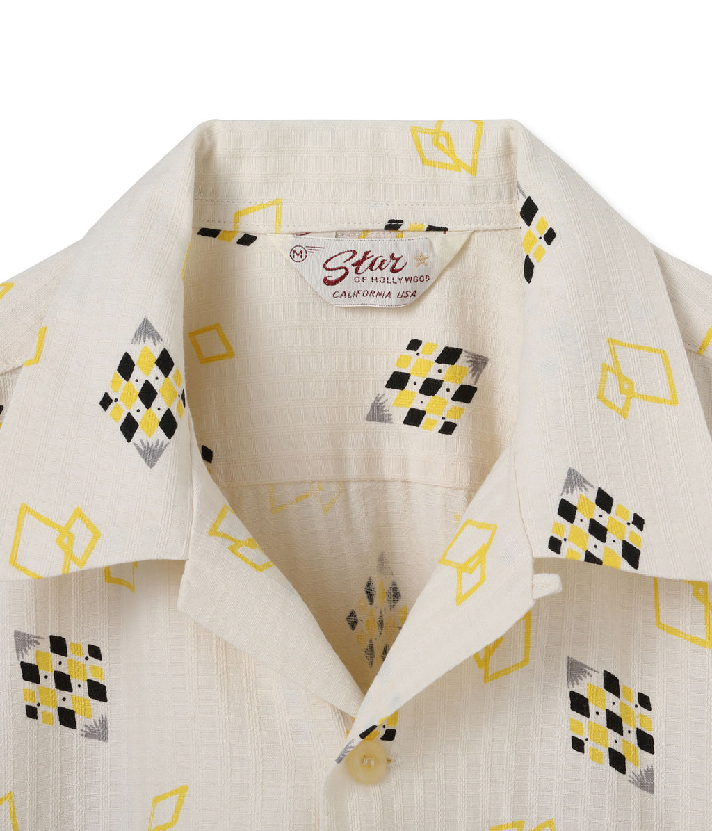 DOBBY COTTON OPEN SHIRT “DIAMOND”