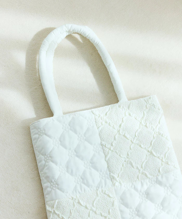 Flower Quilt Patchwork Tote Bag