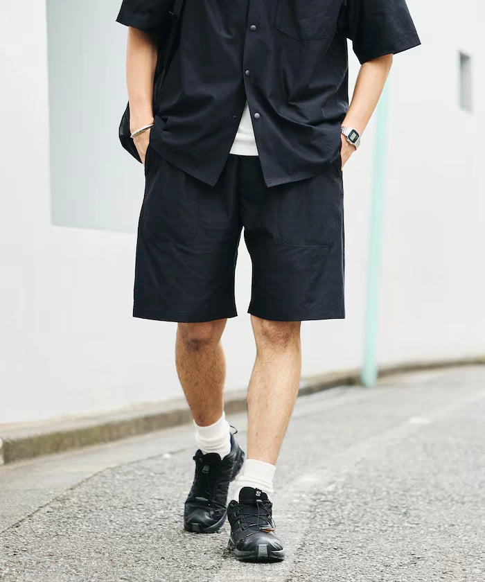 Open Collar Short Sleeve Shirt & Easy Shorts Travel Setup Fabric by SOLOTEX(R)
