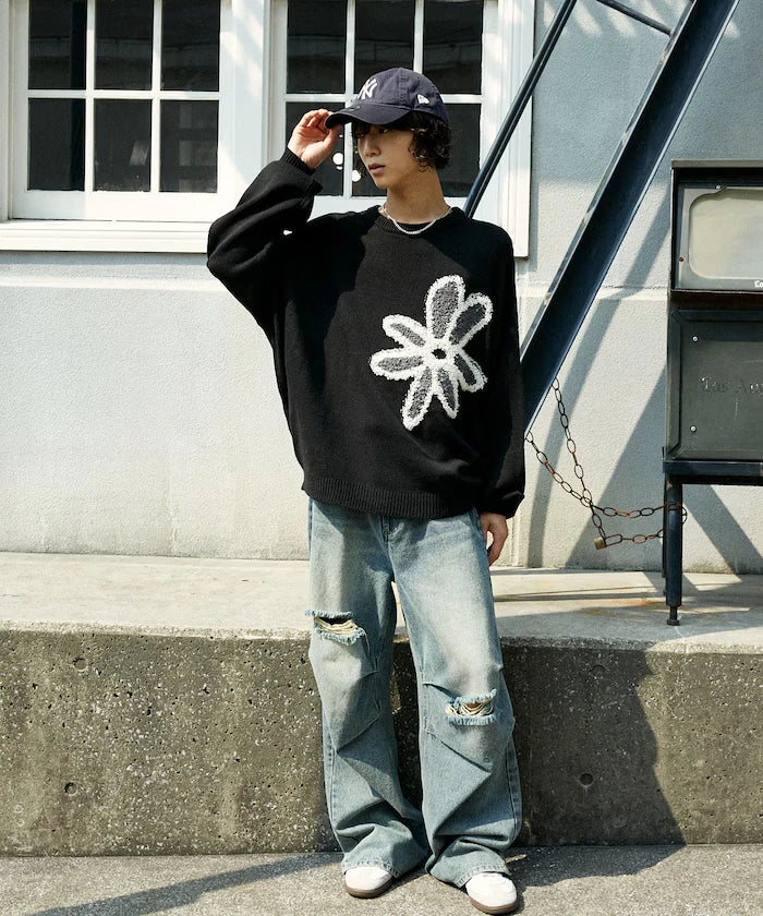 Boucle Flower Pullover Knit [Limited Edition]