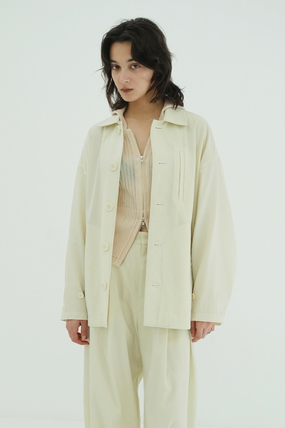 WOOL NYLON SINGLE JACKET