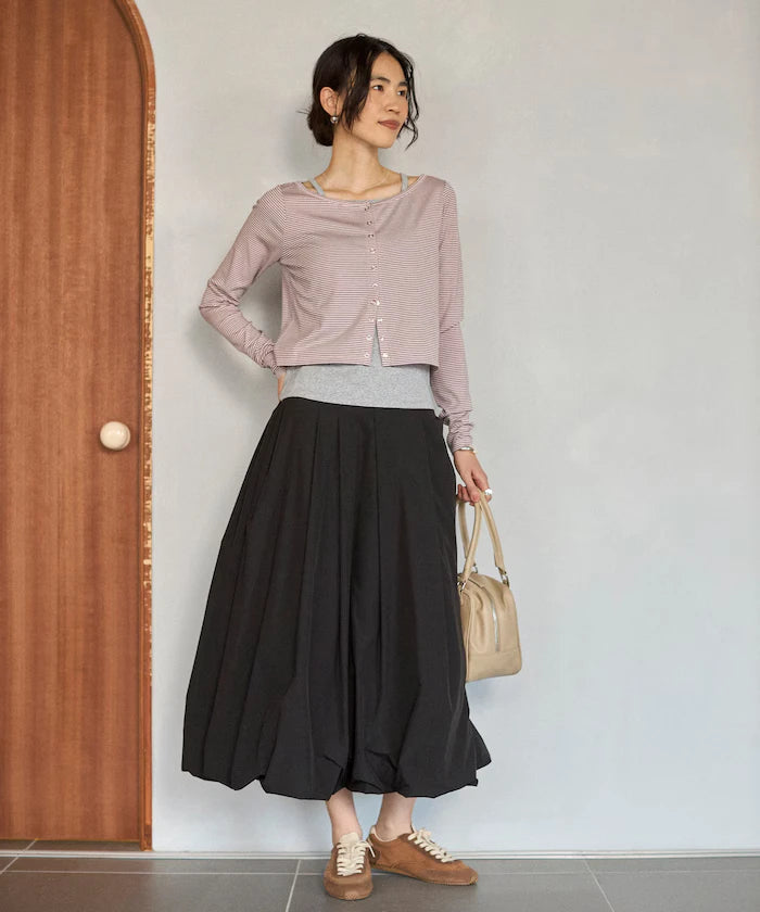 [February 12, 12:00 Release] Layered Set Top / Striped Cardigan & Camisole
