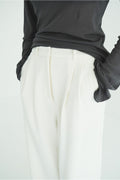RIB STRIPE TUCK PANTS