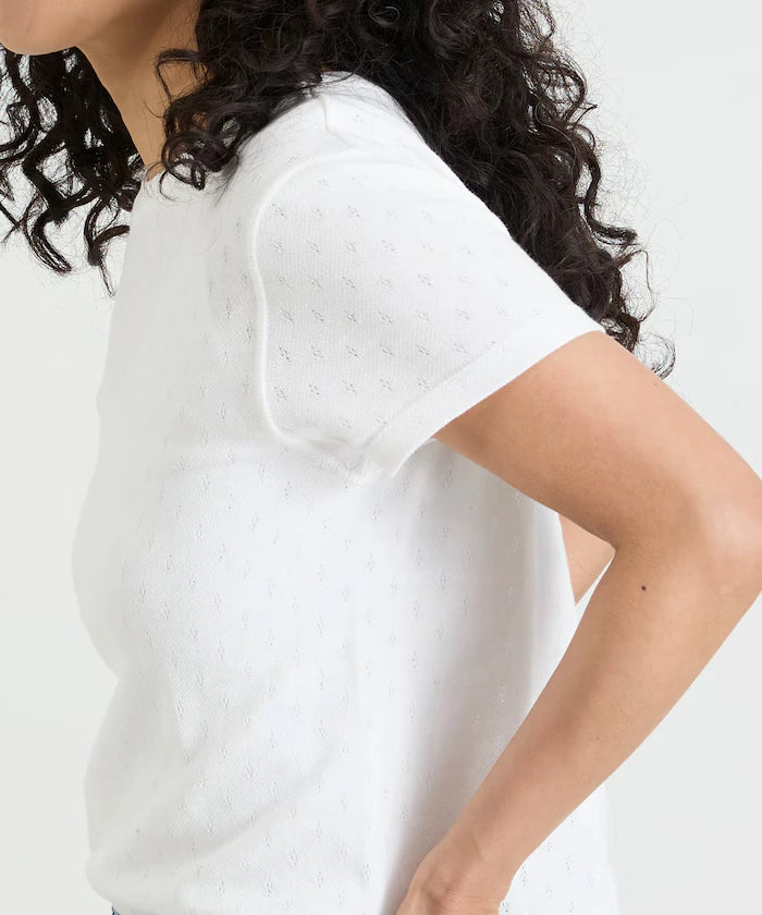 Eyelet Mini Sweat Short Sleeve T-Shirt