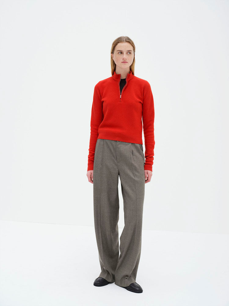 SUPER LIGHT WOOL TWO-TUCK SLACKS