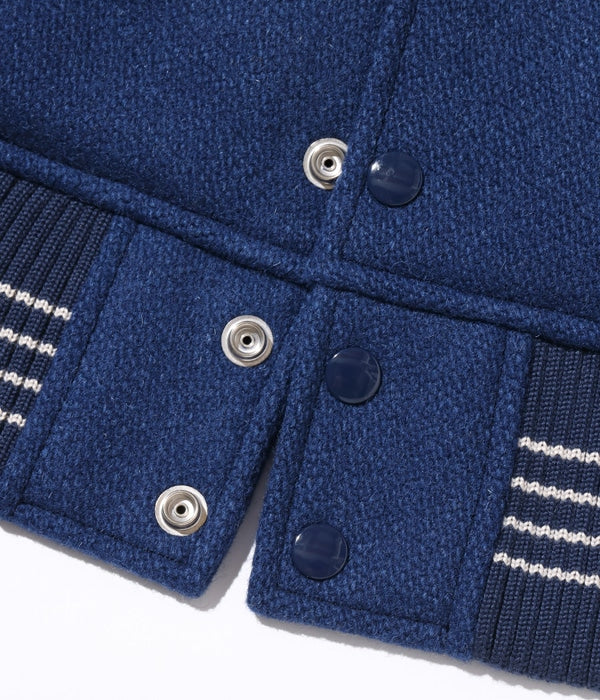 30oz. WOOL MELTON AWARD JACKET “RED FALCONS” (ROYAL)