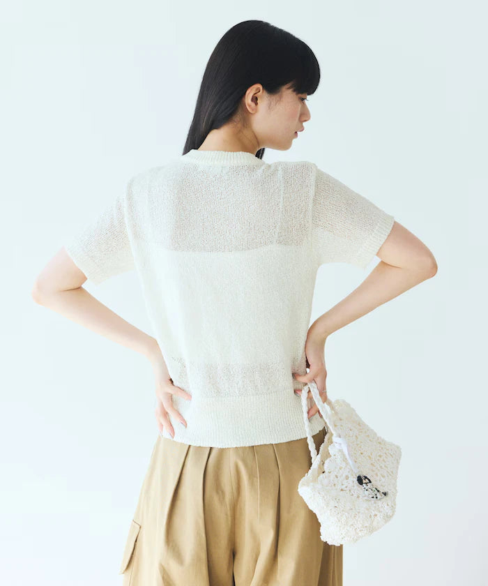 Wood Button Boucle Cardigan