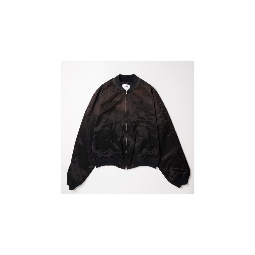 THREADLESS AIR EMBROIDERY SOUVENIR JACKET : BLACK