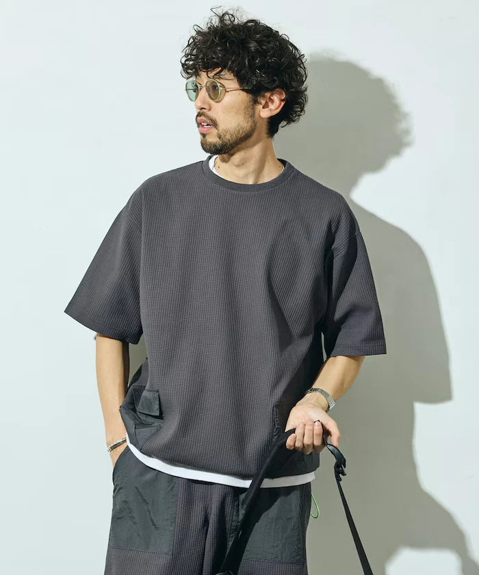 Side Pocket Spindle Tech Thermal Short Sleeve T-Shirt / Big Silhouette
