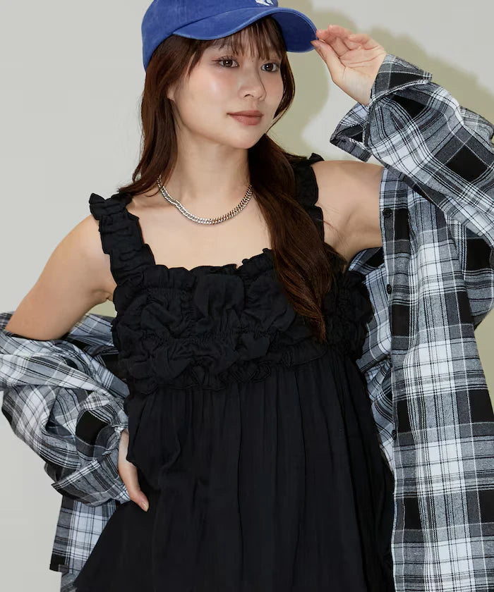 Double Gauze Gathered Camisole Blouse Limited Edition