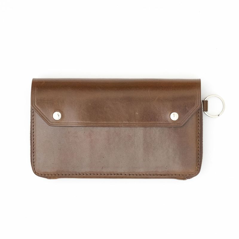 OILED ANTIQUE LEATHER LONG WALLET/CHOCO