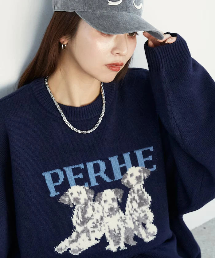 Dalmatian Dog Design Jacquard Knit Limited Edition