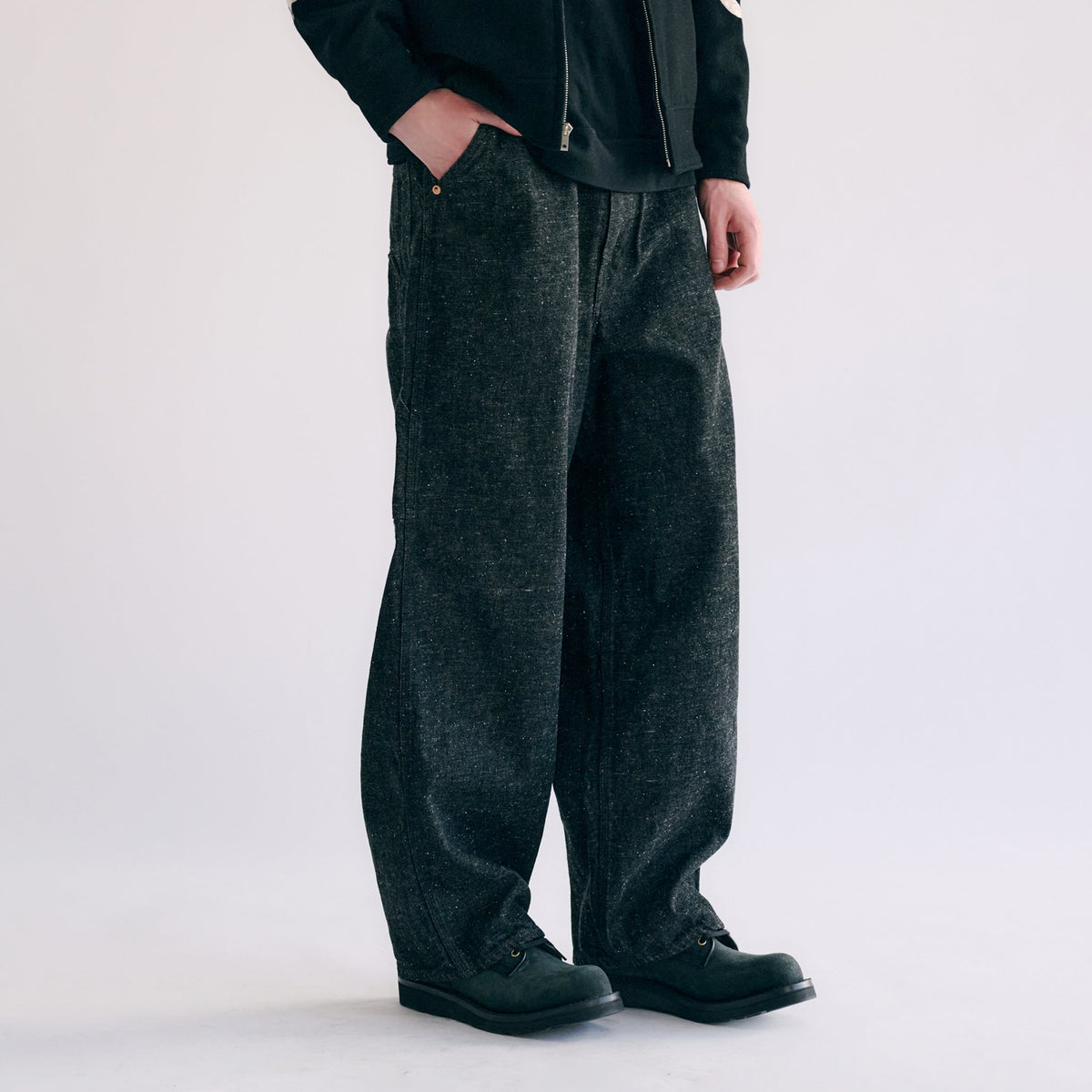 GL42408A / RECYCLED WASTE SUVIN COTTON YARN 11.5oz. DENIM PAINTER PANTS