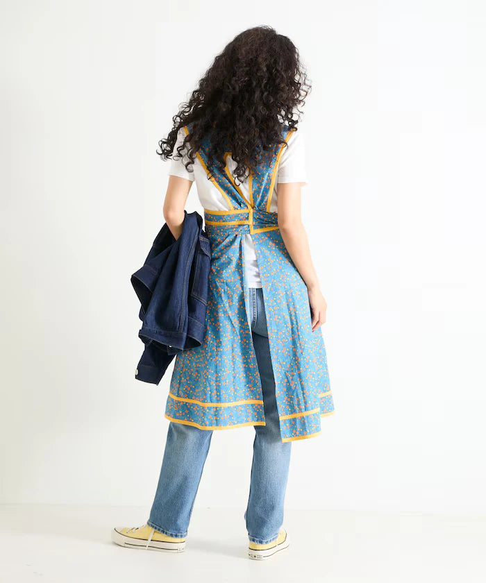 Floral Pattern Apron Style Dress