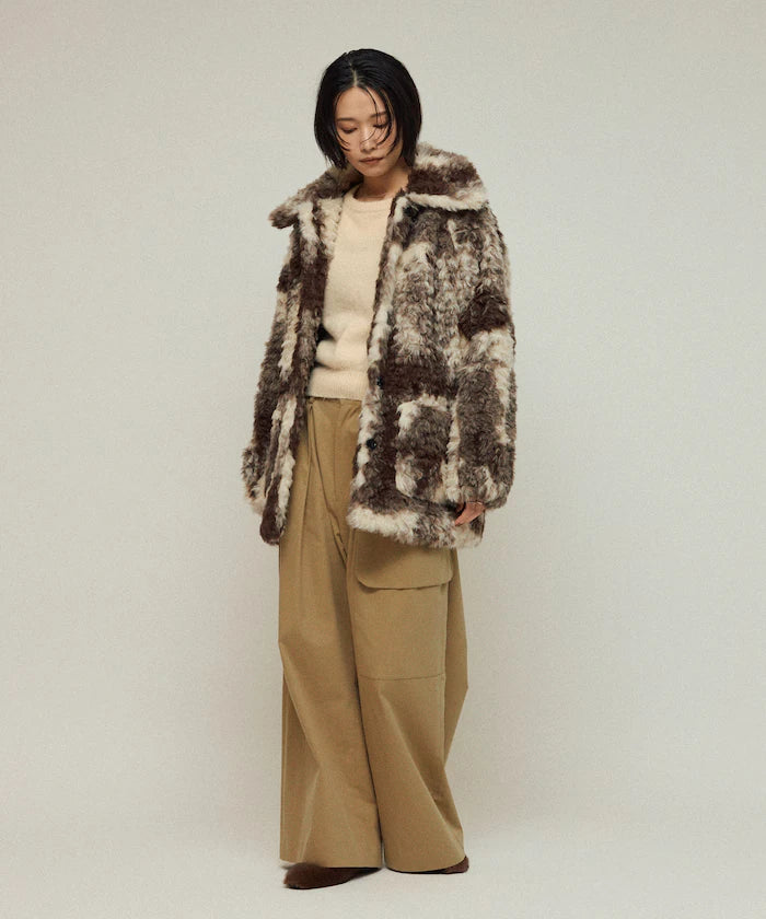 Fake Fur Mid-Length Coat / Fur Coat