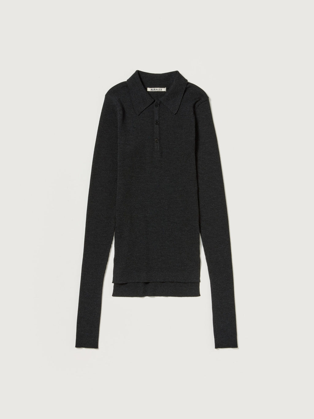 SUPER FINE WOOL HIGH GAUGE RIB KNIT POLO