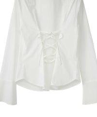 Hysteric Spider Lace Up Frill Cuff Blouse