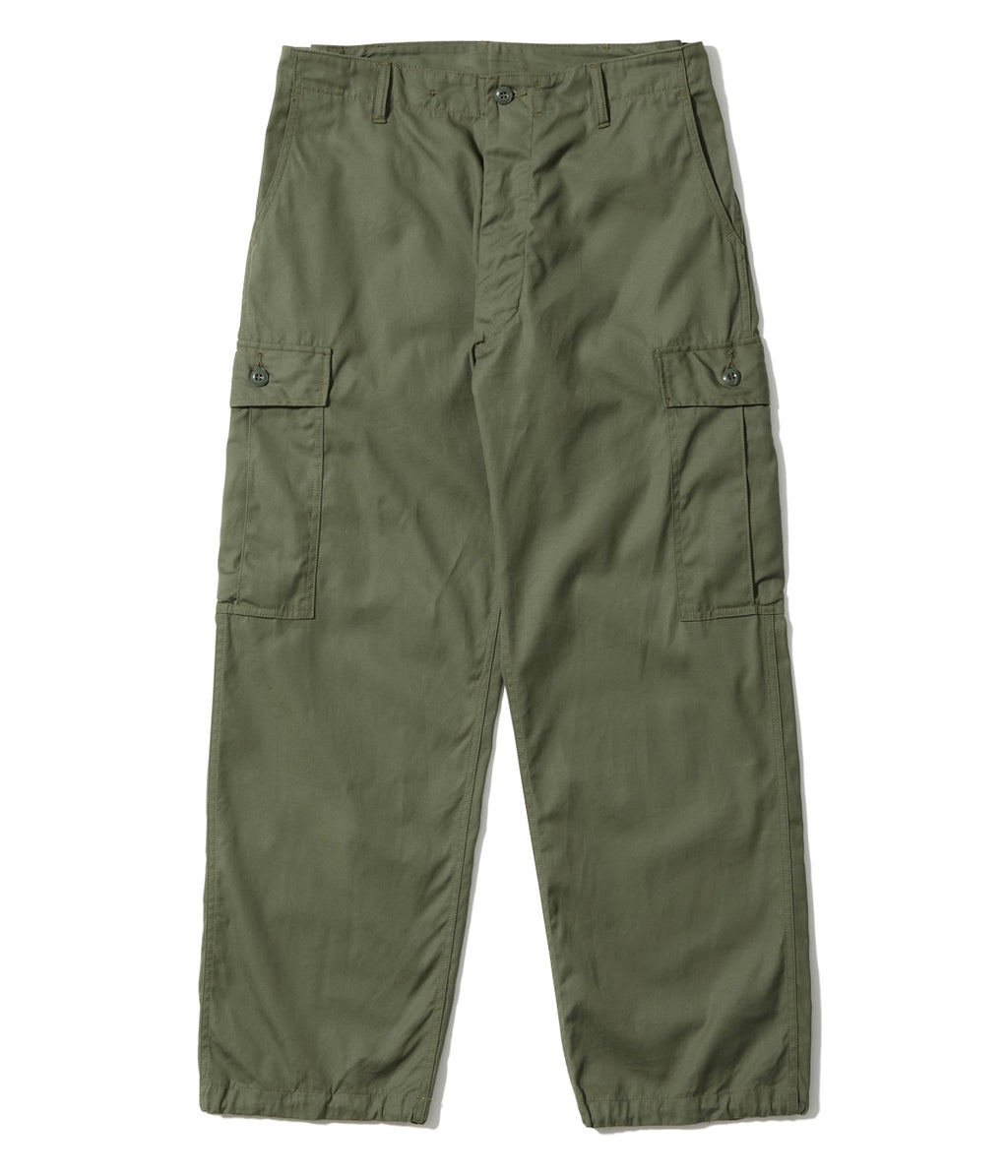 TROUSERS, MEN'S, COTTON WIND RESISTANT POPLIN, OLIVE GREEN, ARMY SHADE 107 SHORT LENGTH