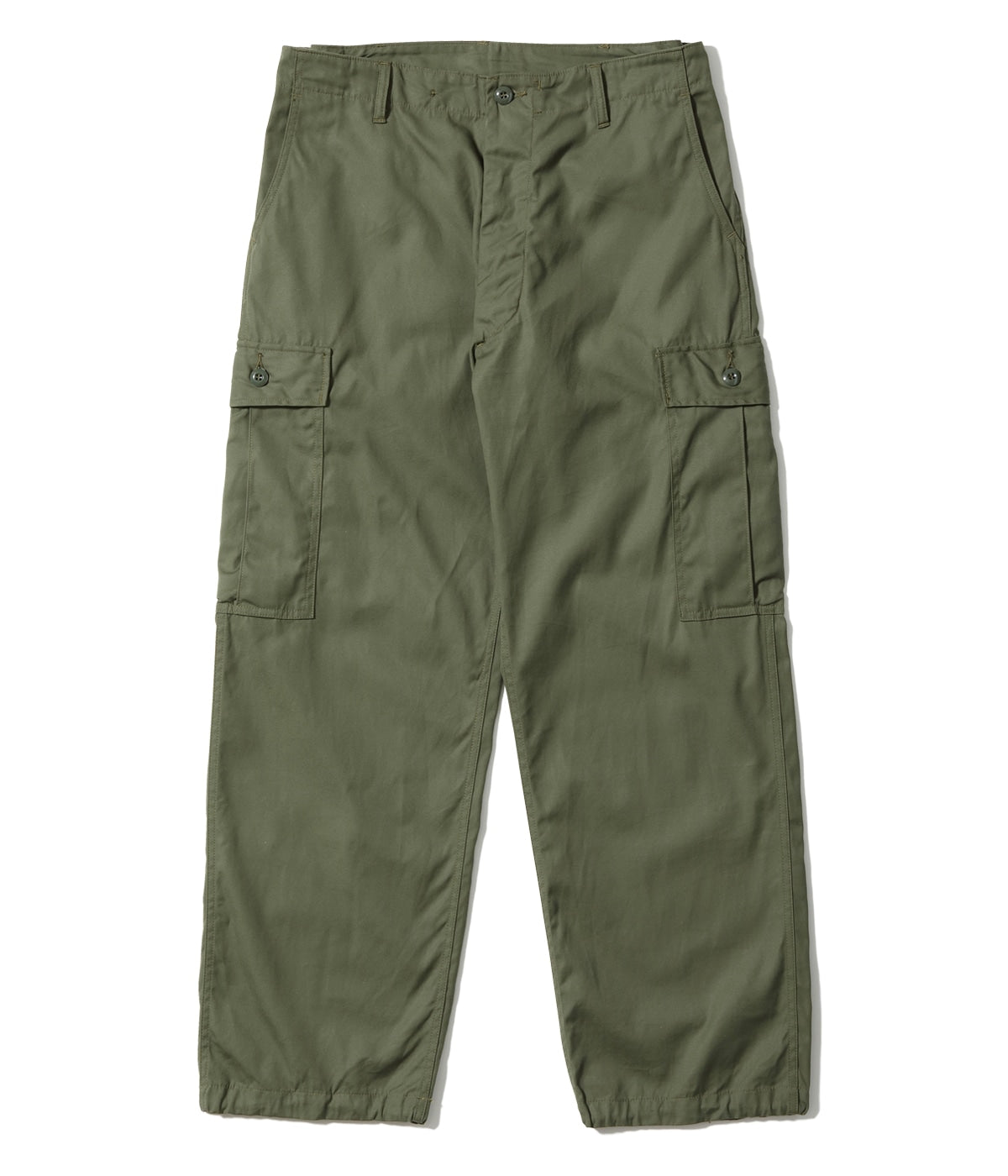 TROUSERS, MEN'S, COTTON WIND RESISTANT POPLIN, OLIVE GREEN, ARMY SHADE 107 SHORT LENGTH